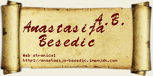 Anastasija Besedić vizit kartica